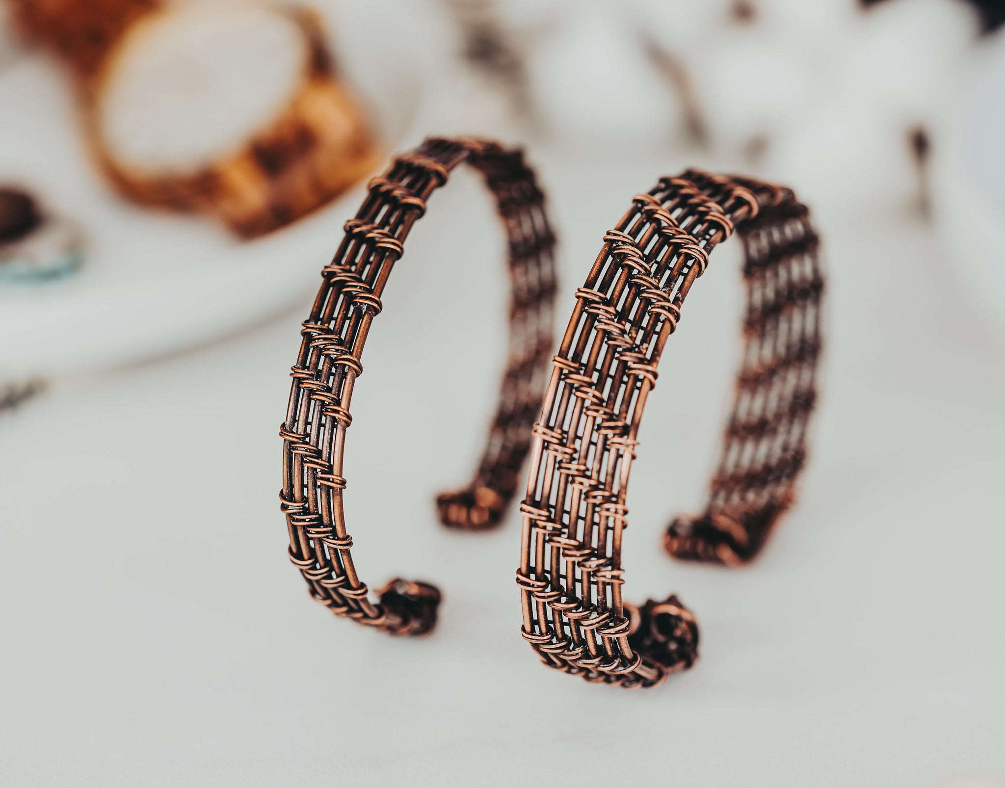Unisex silver weave braided bracelet - Hand Stamped Trinkets
