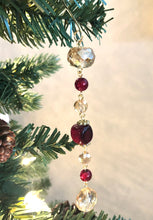 Load image into Gallery viewer, Beaded Glass Ornament Set, Icicle Ornament Set, Holiday Decor, Christmas Decor