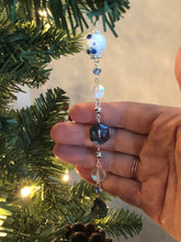 Load image into Gallery viewer, Glass Ornament Set, Beaded Icicle Ornament Set, Winter Decor