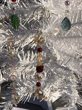 Load image into Gallery viewer, Beaded Glass Ornament Set, Icicle Ornament Set, Holiday Decor, Christmas Decor