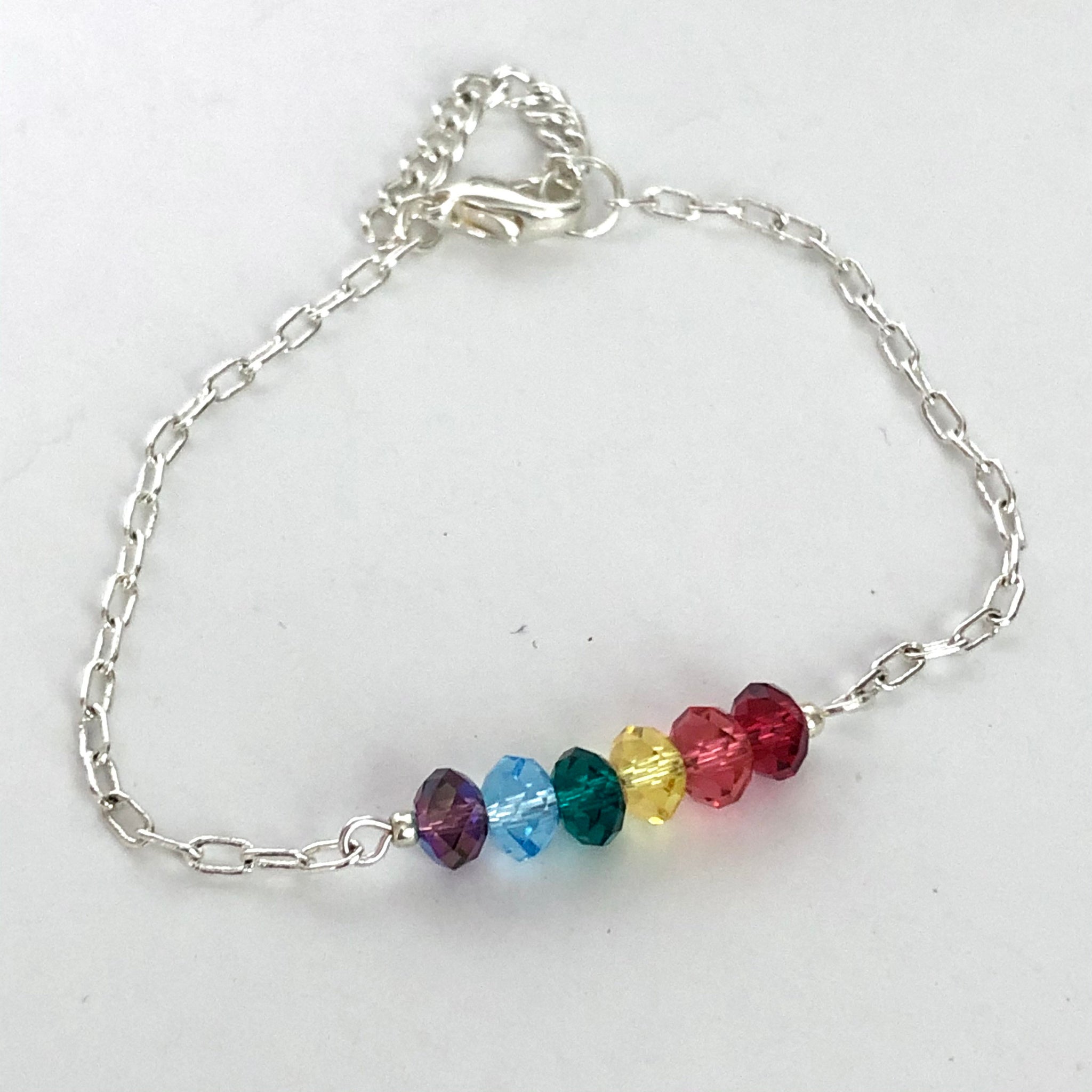 925 Sterling Silver Rainbow Moonstone Bracelet Size Free